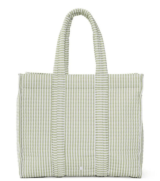 TRVL, Go Go Tote, Pimlico Stripe Sage