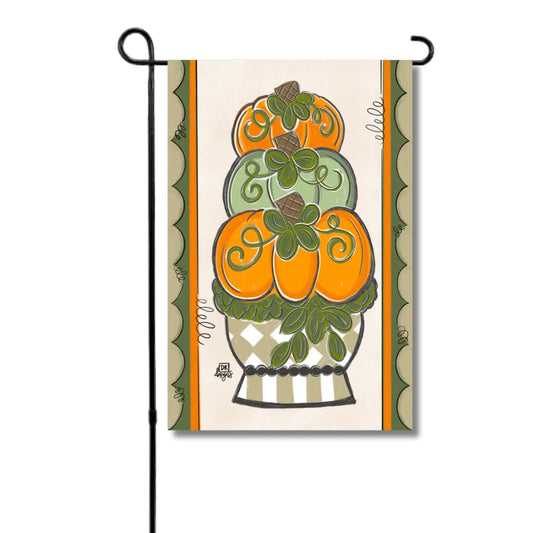 Garden Glam, Tan Pumpkin Topiary