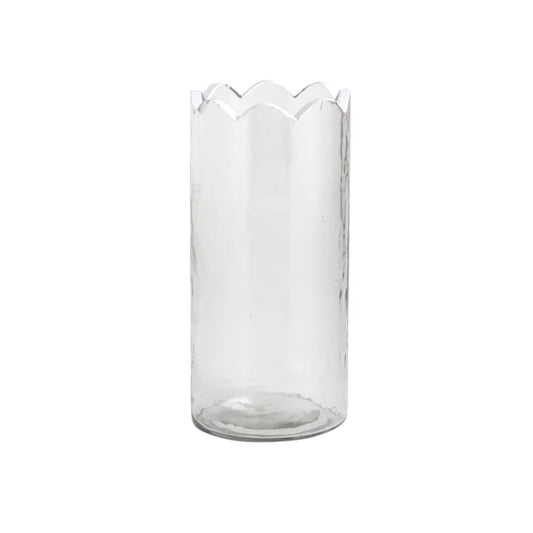 Med Scalloped Glass Bud Vase