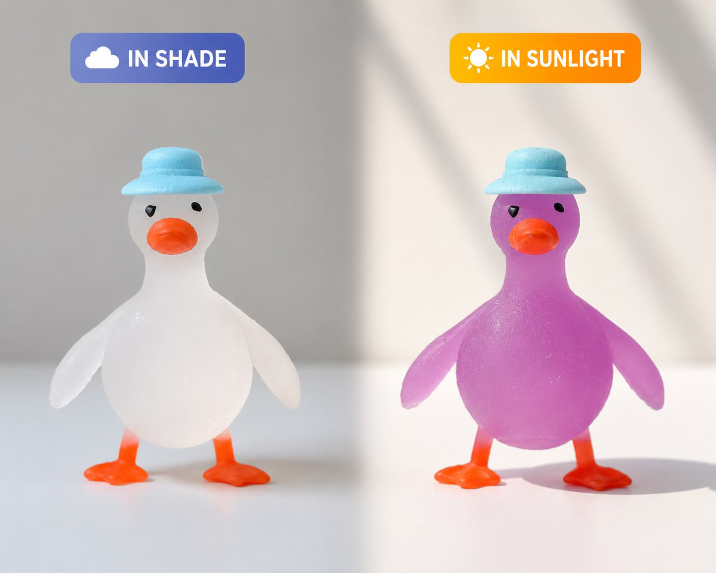 Color Changing Duck Squishy Toy 3”