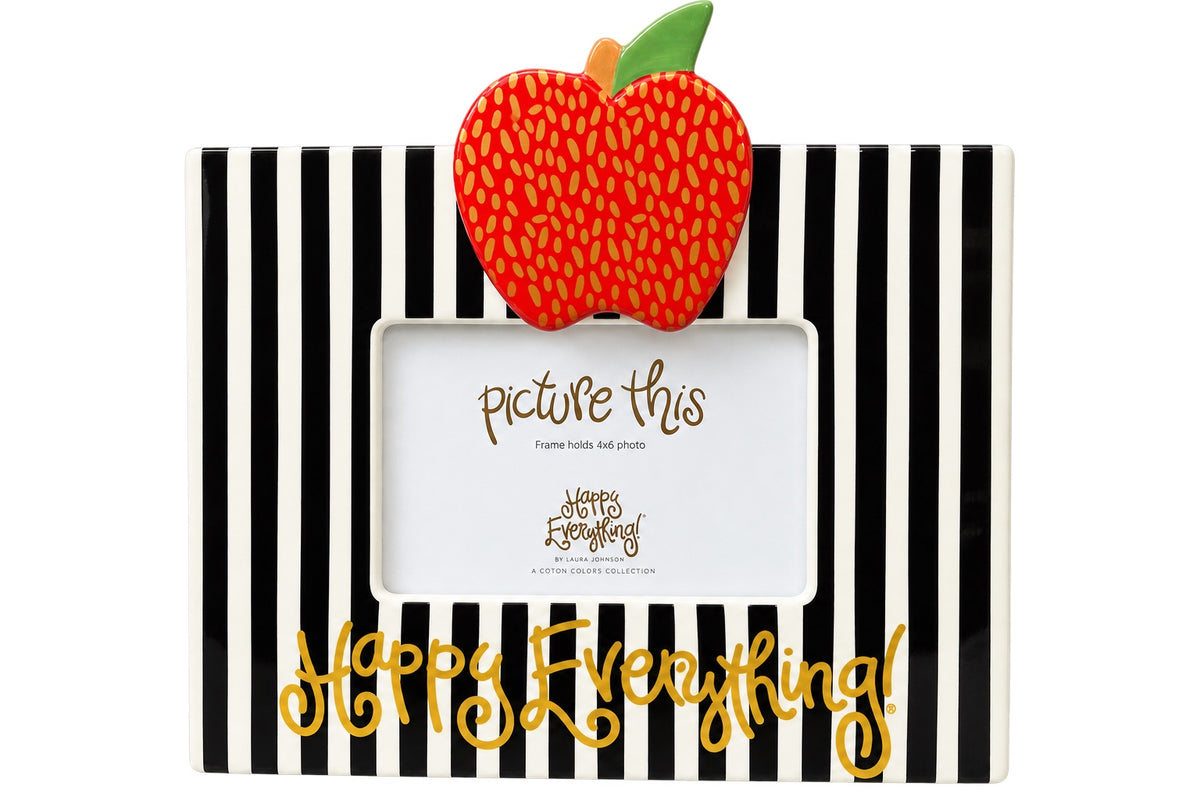 Black Stripe Happy Everything Mini 11 Frame + Apple Attachment