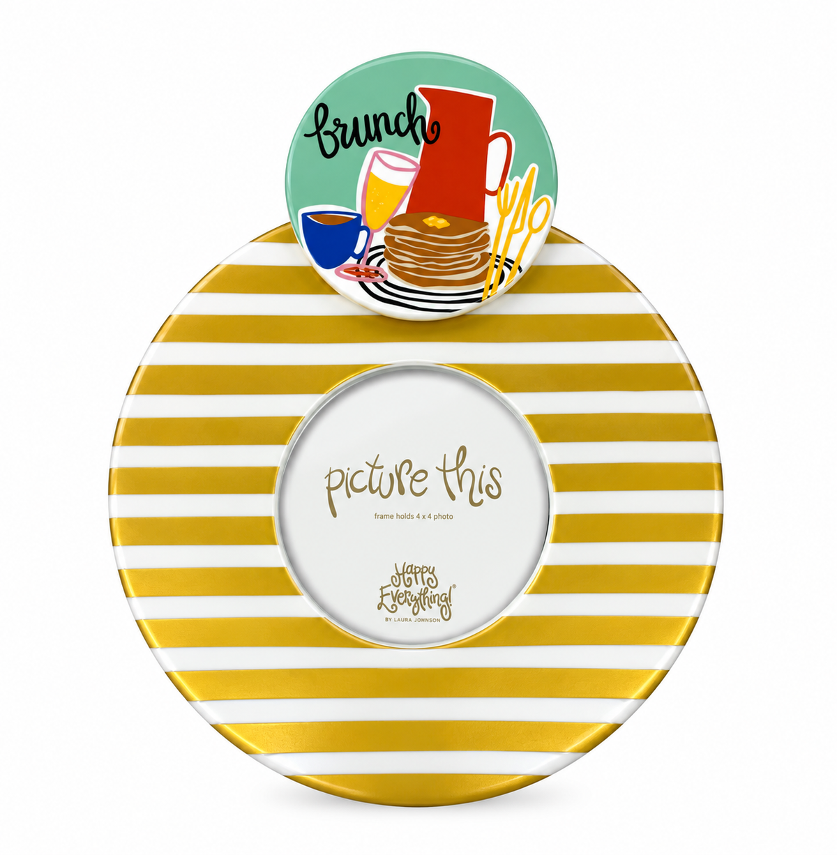 Gold Stripe Mini Round Frame + Brunch Attachment