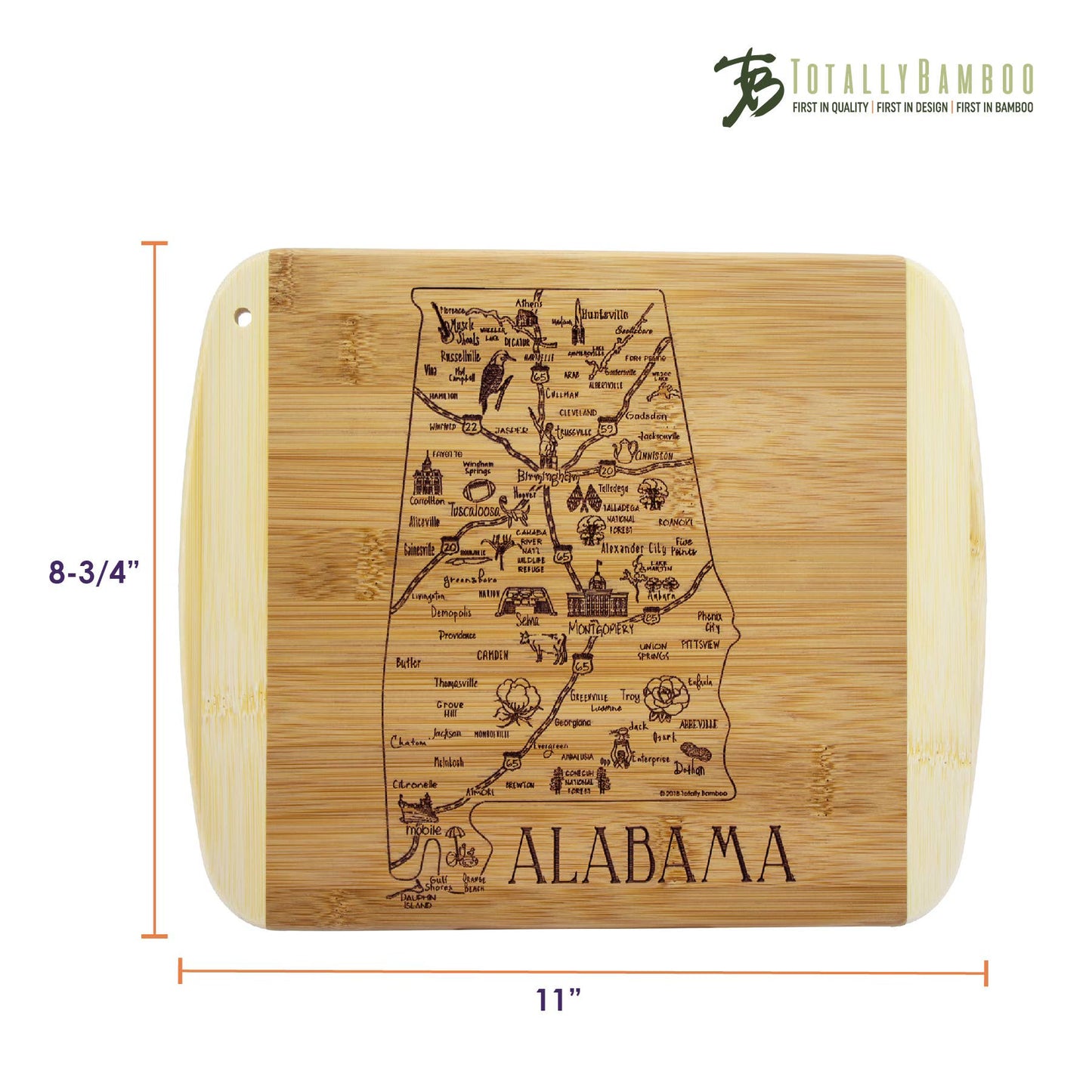 Slice of Life Alabama Cutting Board
