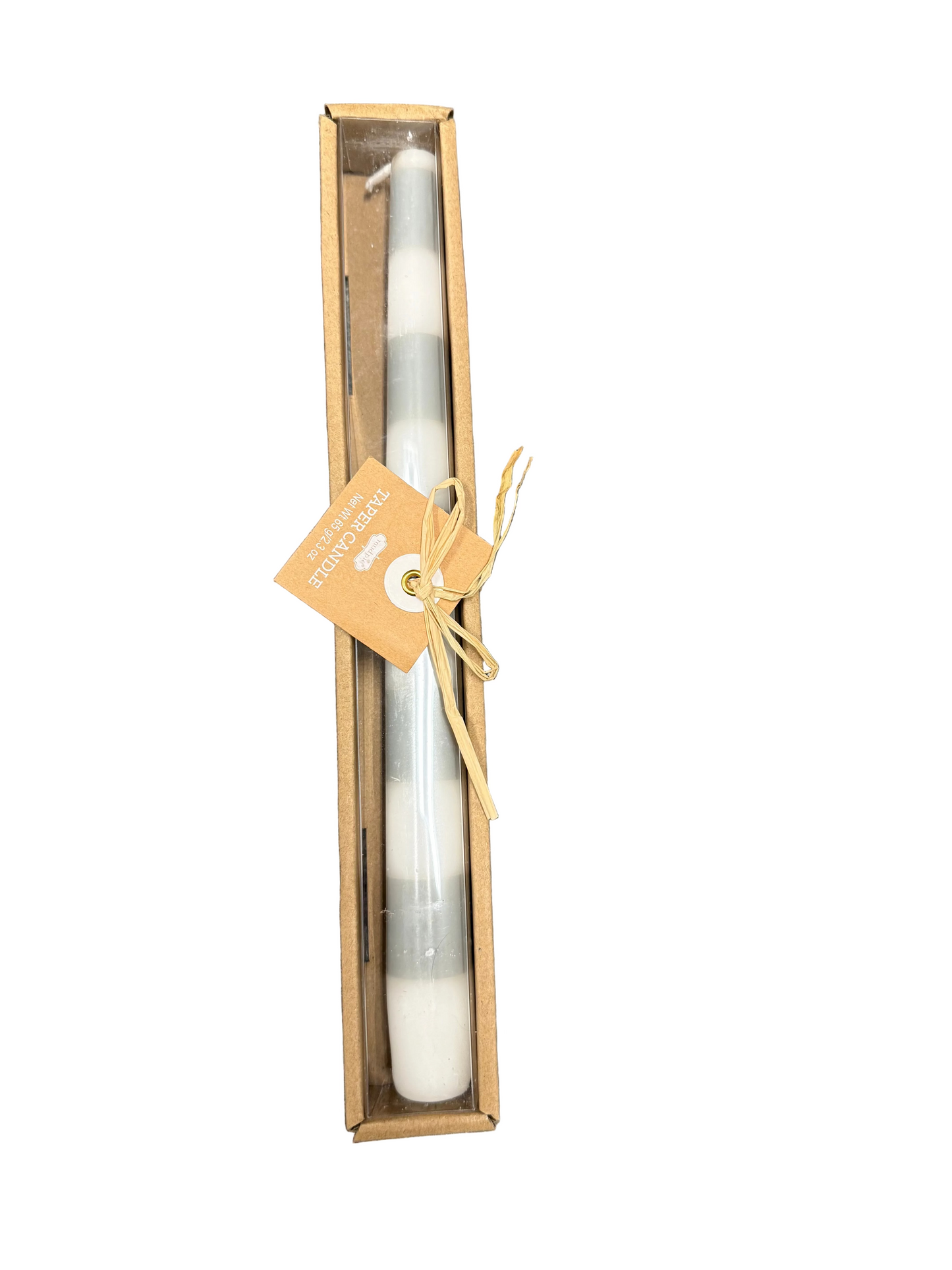 Striped Happy Taper Candle