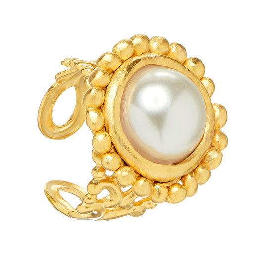 Handcast Gold Vintage Freshwater Pearl Ring
