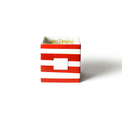 Mini Nesting Cube Medium Red Stripe