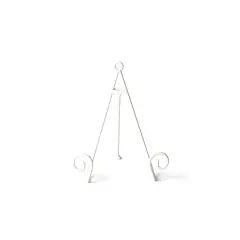 Plate Stand Medium Swirl, White
