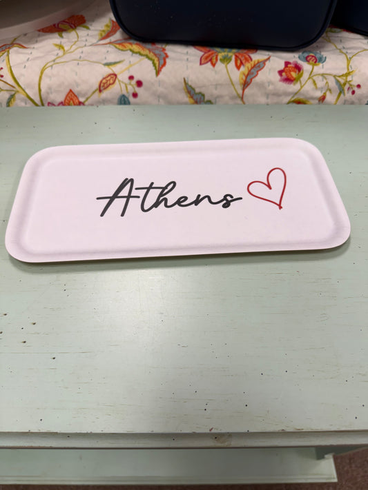 Birchwood Melamine Tray, Love Athens