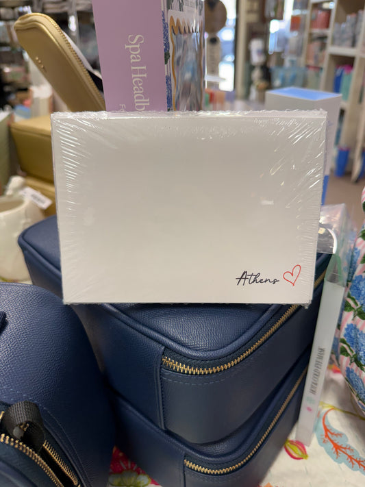 Bagged Notecard Set of 10, Athens w/ Red Heart