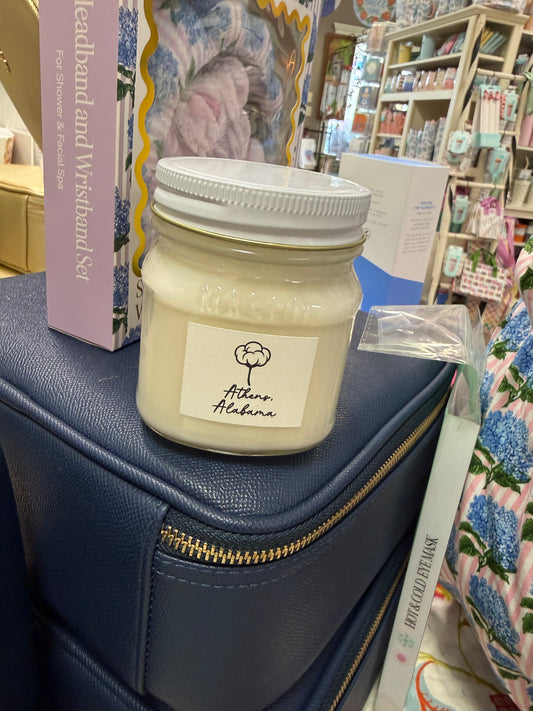 Hometown Candle w/ Cotton Boll, Athens AL