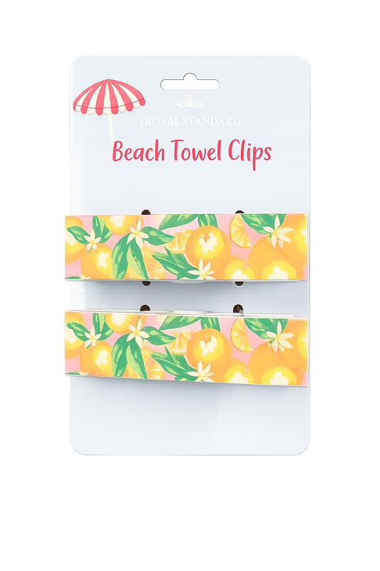Orange Grove Beach Towel Clip Set