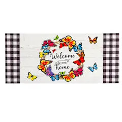 Switch Mat, Butterfly Welcome Wreath