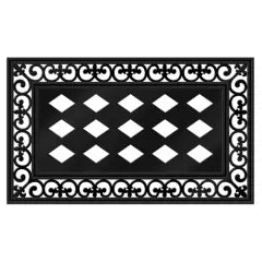 Black Fleur Scroll Sassafras Mat Tray