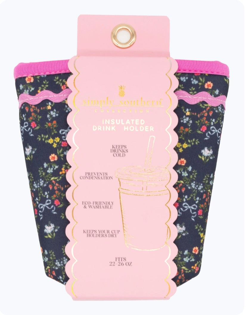 Drink Sleeve, Ribbon Floral
