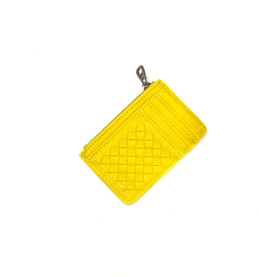 Keychain Wallet, Yellow & Gunmetal