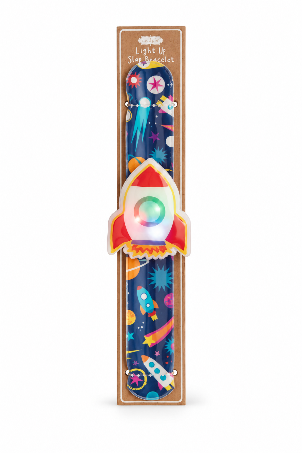 spaceship rocketship design slap band colorful kids led light up band
