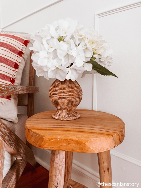 Wide Resin Basket Weave Vase