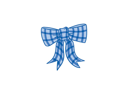 Mini Attachment Blue Gingham Bow