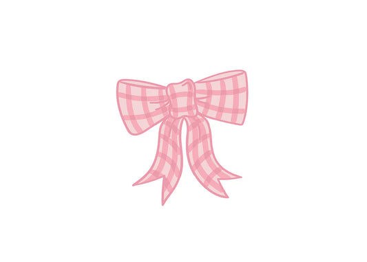 Mini Attachment Pink Gingham Bow