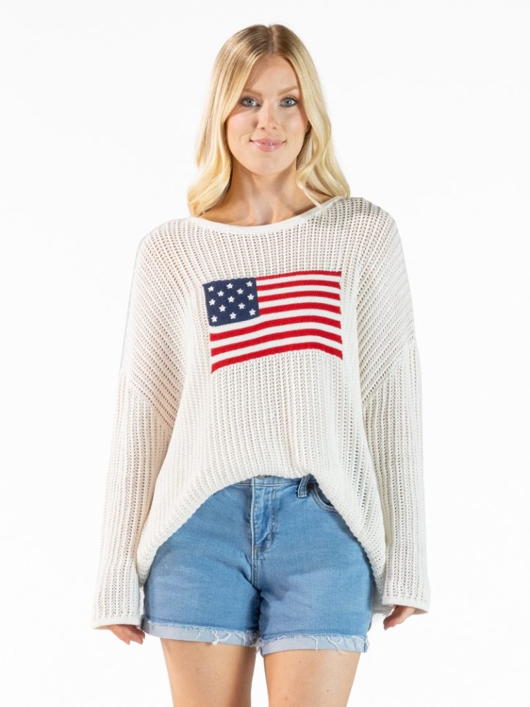 USA Knit Flag Sweater