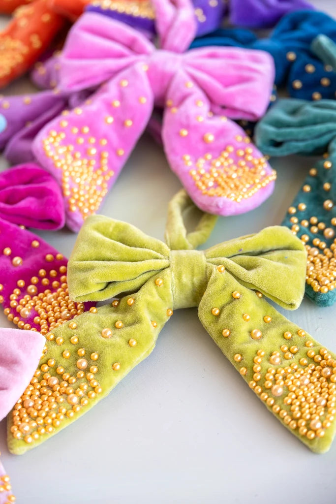 Lustre Lux Velvet Bow, Assorted Colors