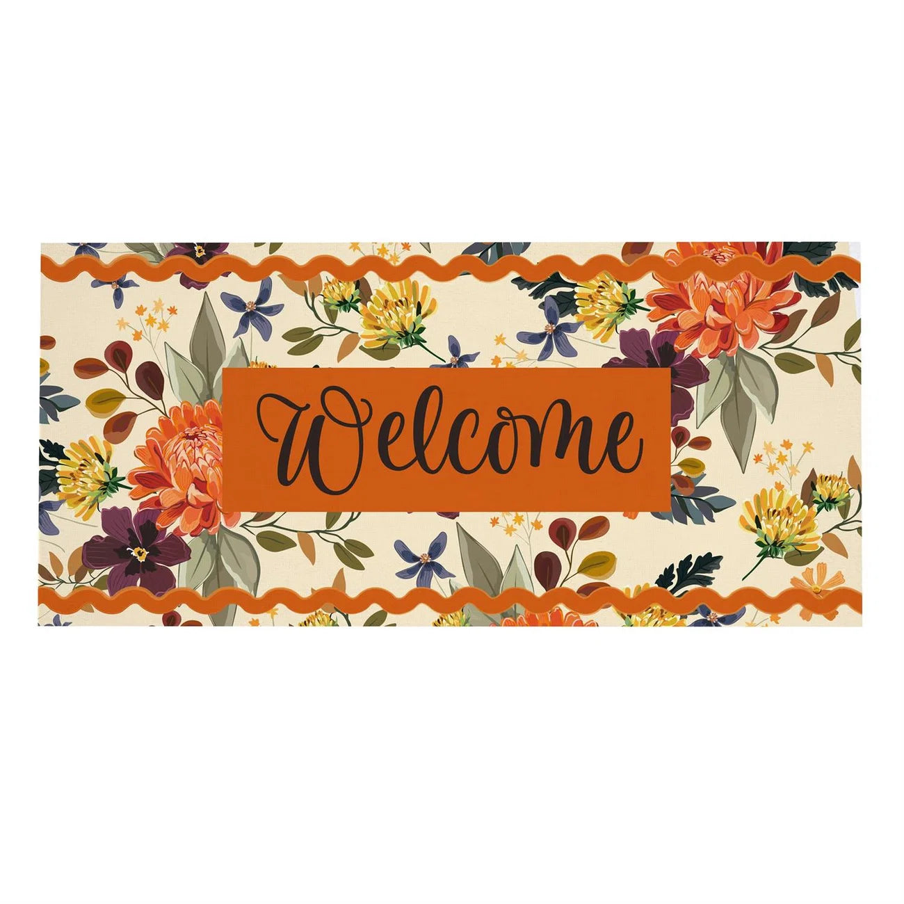 Fall Floral Welcome Switch Mat