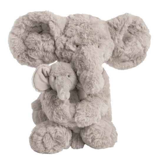 Mama & Baby Elephant Plush Set