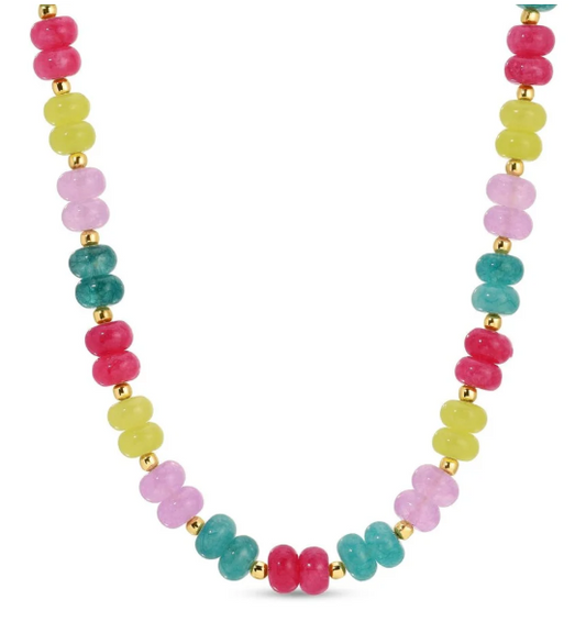 Necklace - Vibrant Stone Stretch Statement