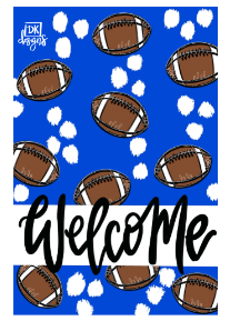 Garden Glam, Football Blue and White