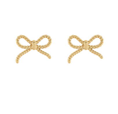 Kate Gold Bow Stud Earrings