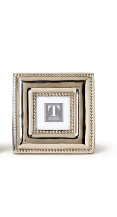 Silver Bead Mini Photo Frame Rectangle