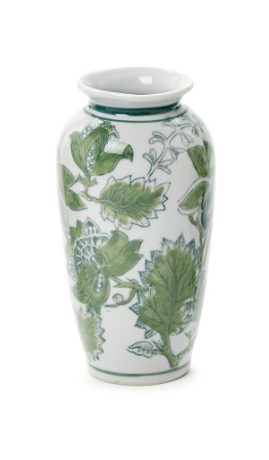 Green and White Chinoiserie Porcelain Vases, Style C