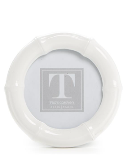 High Gloss Faux Bamboo Photo Frame, Round 3X3