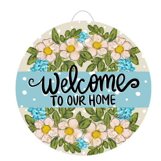 Custom Door Hanger - Welcome Floral PDH1196