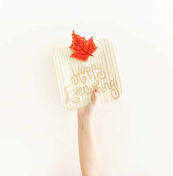 Neutral Skinny Stripe HE Mini Square Platter