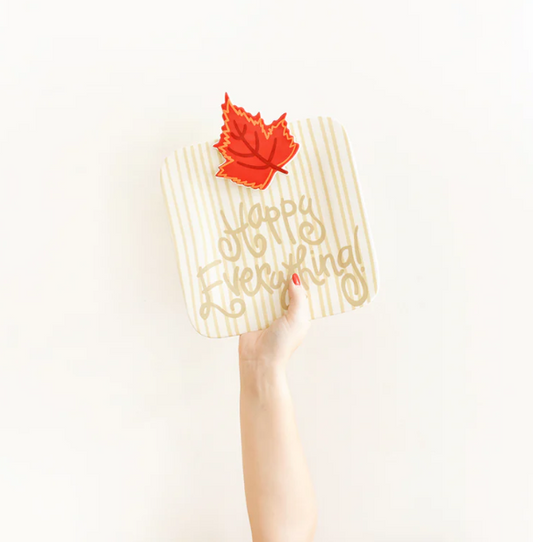 Neutral Skinny Stripe HE Mini Square Platter