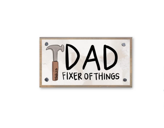 Dad Fixer of Things, Driftwood Happy Block