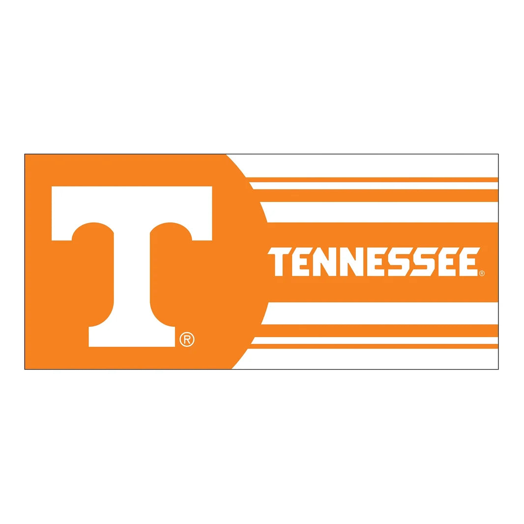A rectangular university of Tennessee logo design door mat insert with Vanderbilt-style 'T' mark and the word TENNESSEE on a white background.