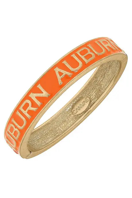 Auburn University Tigers Enamel Hinge Bangle in Orange