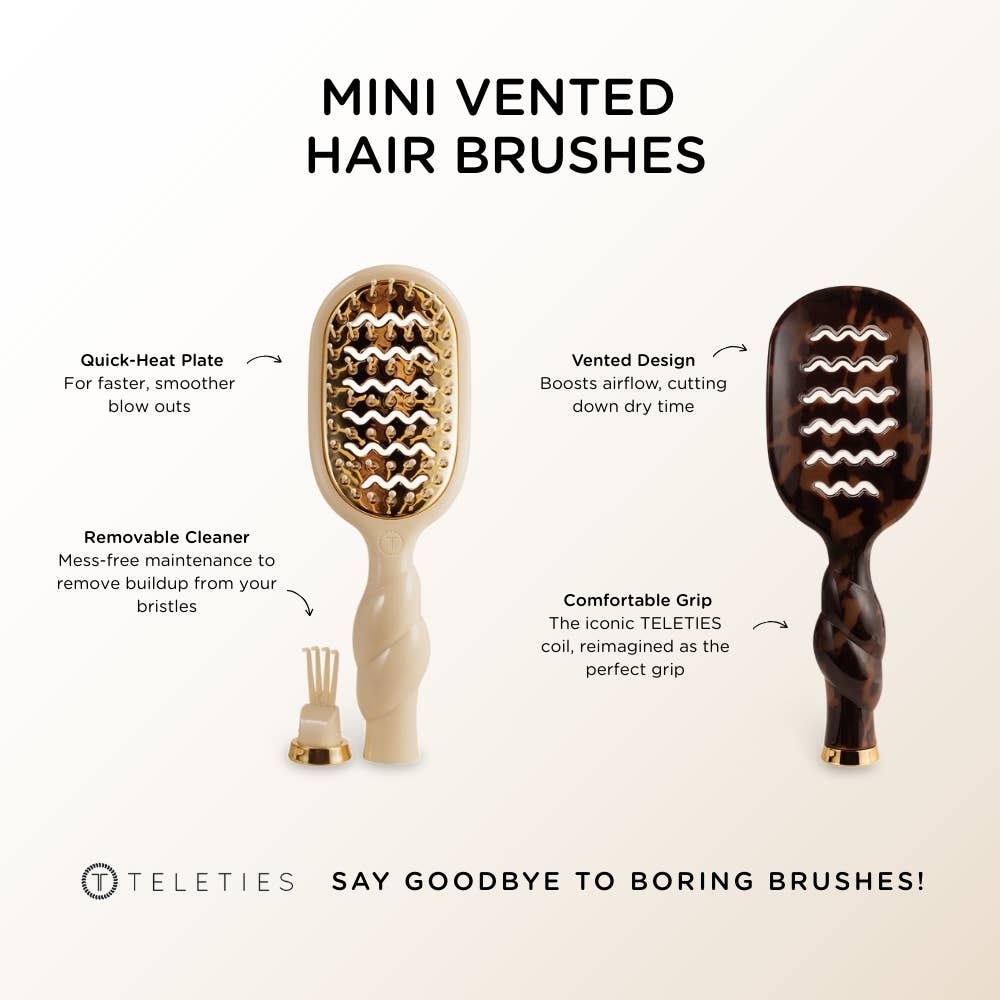 Mini Vented Brush, Tortoise