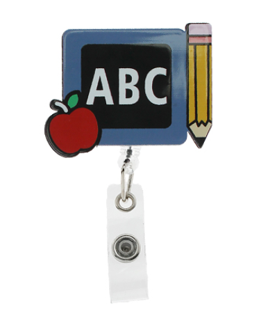 ABC School Badge Holder, Blue