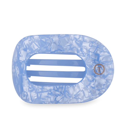 Blue Lagoon Flat Round Hair Clip Large