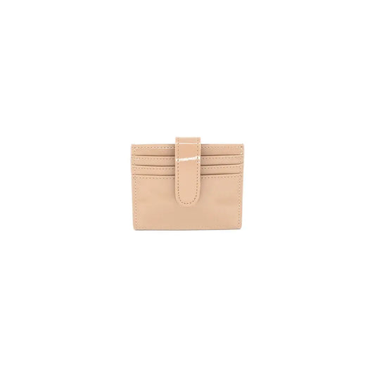 Card Holder, Patent Beige