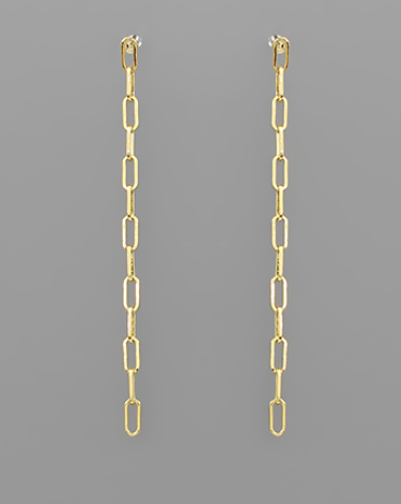 Gold Chain Drop Earrings