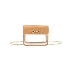 Clear Crossbody, Beige