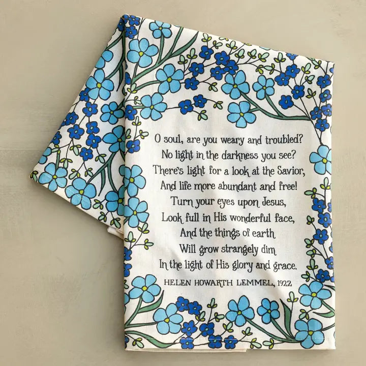 Turn Your Eyes Hymn Tea Towel