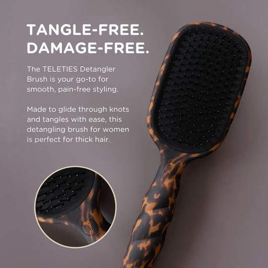 Detangler Hair Brush, Tortoise Thick