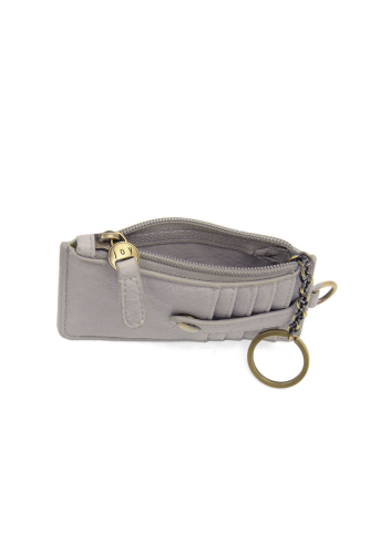 Dolly Small Card Wallet w/keyring, Light Grey