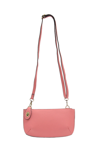 Mini Crossbody Wristlet Clutch, Jellyfish Pink