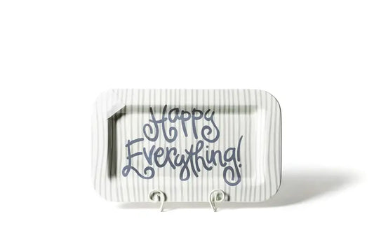 Mini Rectangle Entertaining Platter, Stone Skinny Stripe